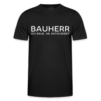 Bauherr ich Baue Sie Entscheidet der Bauherr - Männer Funktions-T-Shirt - Schwarz - Vorne - AI Model Male 178 dark (178cm)