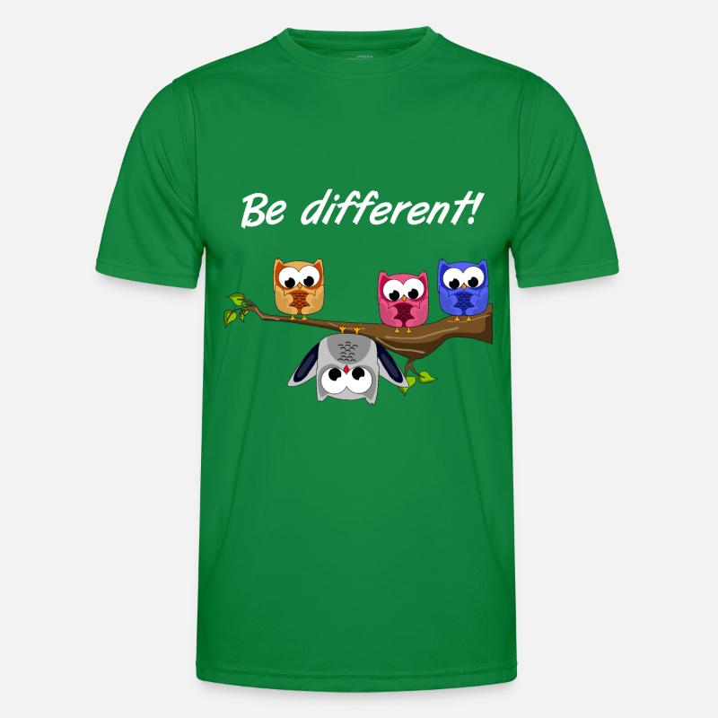 Be Different! - Süßer Fun Spruch - Eulen Motto Männer Funktions-T-Shirt