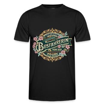 Busfahrerin ich bin dieser legendäre Busfahrer - Männer Funktions-T-Shirt - Schwarz - Vorne - AI Model Male 178 dark (178cm)