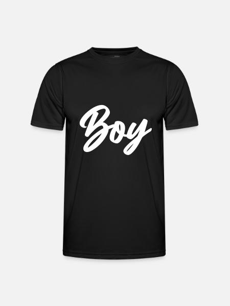 Boy - Lettering - Men's Functional T-Shirt - black
