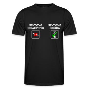 Sisha Rauch Pfeife Orient - Männer Funktions-T-Shirt - Schwarz - Vorne - AI Model Male 178 dark (178cm)