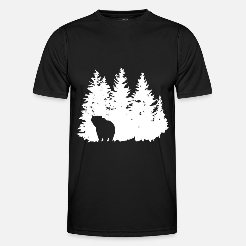 Trees - Bear - (3) - Men's Functional T-Shirt - black