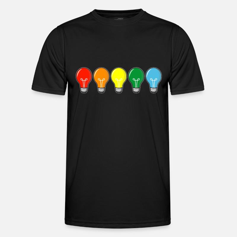 colored light bulbs Men's Functional T-Shirt