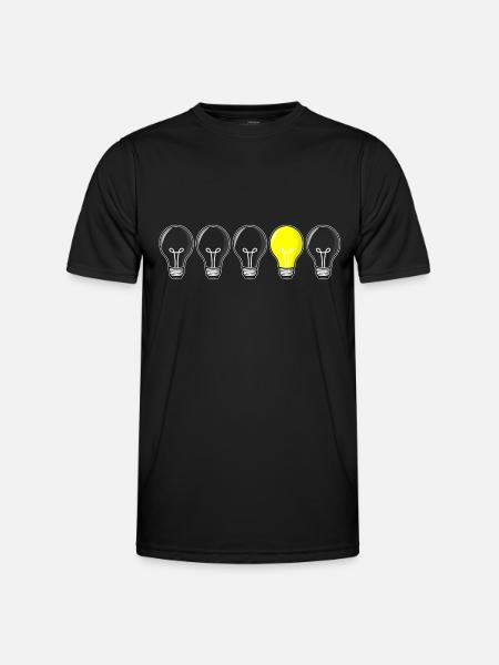 5 light bulbs - light on - Men's Functional T-Shirt - black