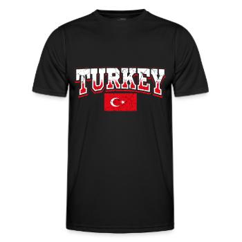 Turkey - Men's Functional T-Shirt - black - Front - AI Model Male 178 dark (178cm)