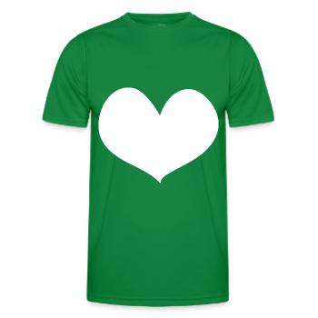 Heart - Trees - (2) - Men's Functional T-Shirt - kelly green - Front - AI Model Male 178 dark (178cm)