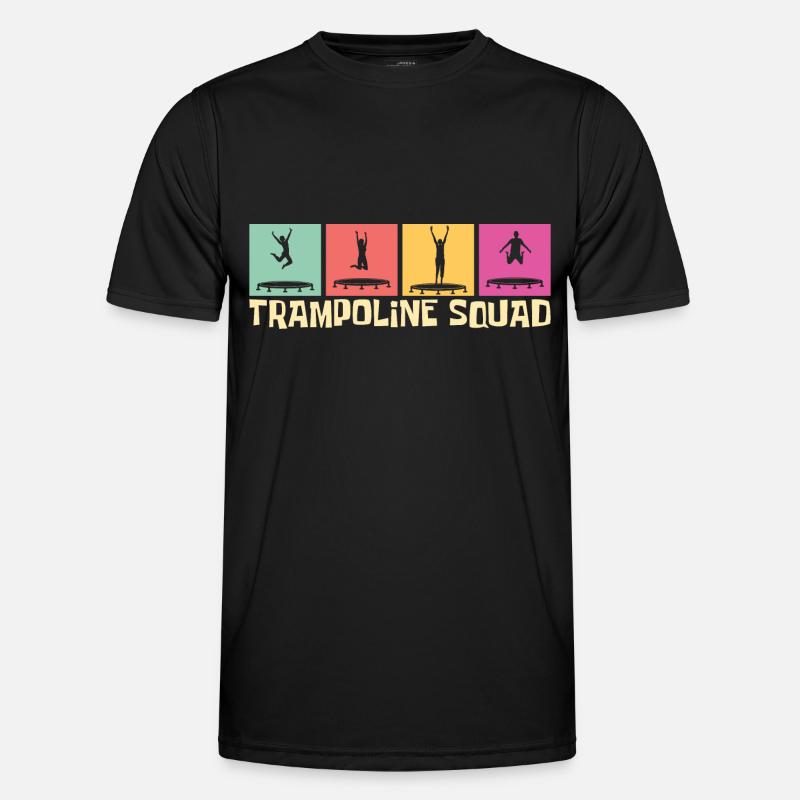 Trampoline Squad- Trampoline Geschenkidee - Männer Funktions-T-Shirt - Schwarz