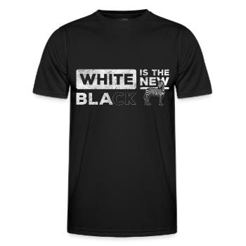 Zebrastreifen Afrika Tierpark - Männer Funktions-T-Shirt - Schwarz - Vorne - AI Model Male 178 dark (178cm)