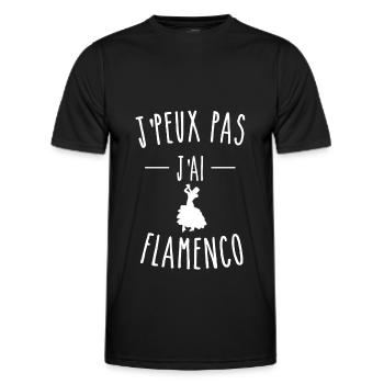 JE PEUX PAS J'AI FLAMENCO - T-shirt sport Homme - noir - Devant - AI Model Male 178 dark (178cm)