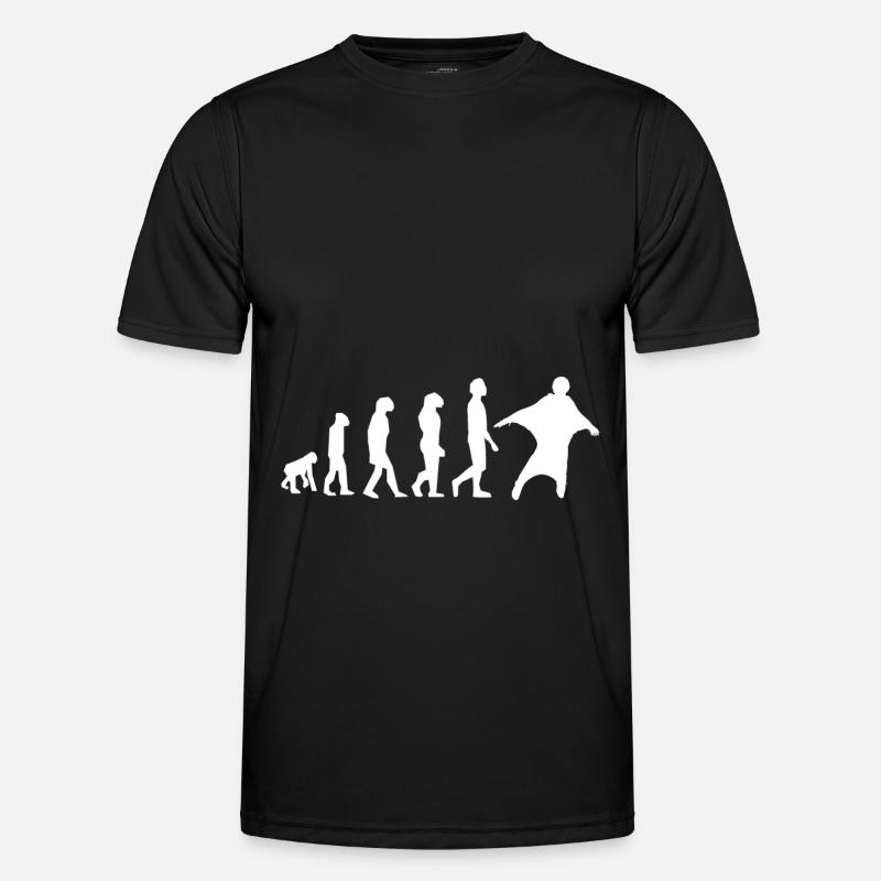 evolution Flügelanzug - Männer Funktions-T-Shirt - Schwarz