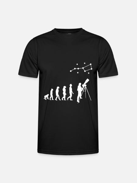 évolution astronaute astonomie téléscope - T-shirt sport Homme - noir