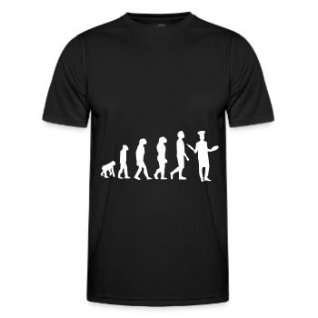 évolution chef patissier cuisine - T-shirt sport Homme - noir - Devant - AI Model Male 178 dark (178cm)