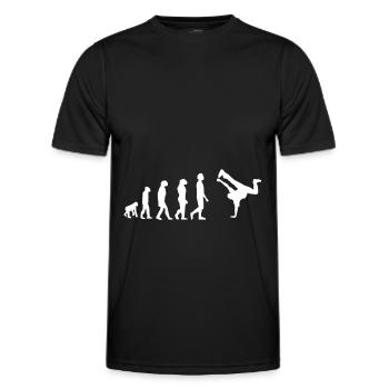 Hip Hop Breakdance Evolution - Männer Funktions-T-Shirt - Schwarz - Vorne - AI Model Male 178 dark (178cm)