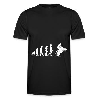 Motorrad Evolution Biker - Männer Funktions-T-Shirt - Schwarz - Vorne - AI Model Male 178 dark (178cm)