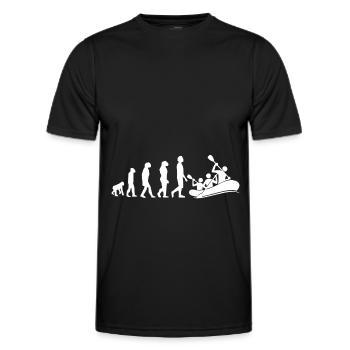 rafting evolution - Men's Functional T-Shirt - black - Front - AI Model Male 178 dark (178cm)