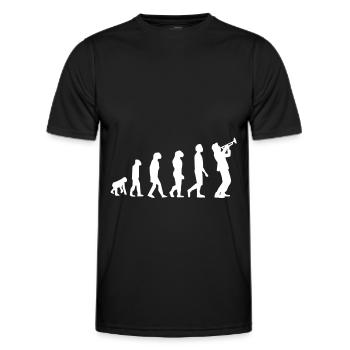 evolution trumpet music trumpet - Men's Functional T-Shirt - black - Front - AI Model Male 178 dark (178cm)