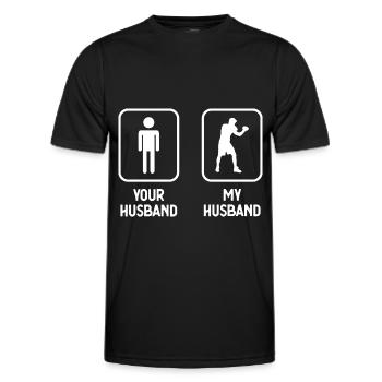 Votre mari mon mari - Boxe - - T-shirt sport Homme - noir - Devant - AI Model Male 178 dark (178cm)
