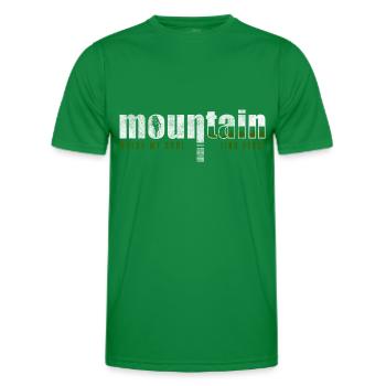 Mountaineering Mountains View Destination - Men's Functional T-Shirt - kelly green - Front - AI Model Male 178 dark (178cm)