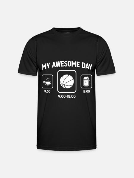 My great day - Beer - Basketball - - Men's Functional T-Shirt - black