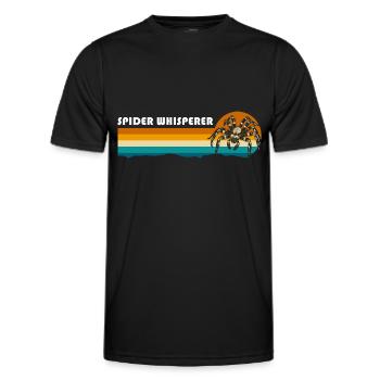 Spinne Netz Biss - Männer Funktions-T-Shirt - Schwarz - Vorne - AI Model Male 178 dark (178cm)