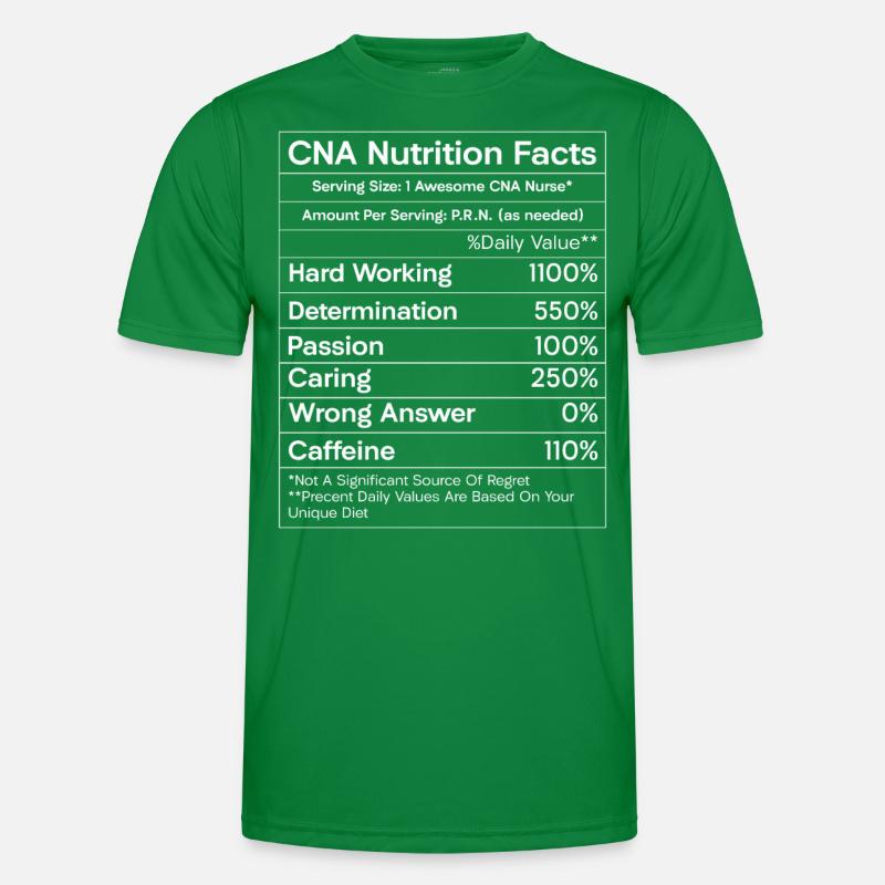 CNA nutrition data Men's Functional T-Shirt