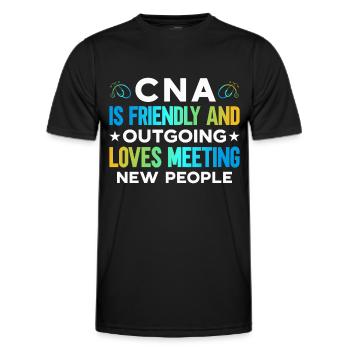 CNA Mama in the nursing home - Men's Functional T-Shirt - black - Front - AI Model Male 178 dark (178cm)