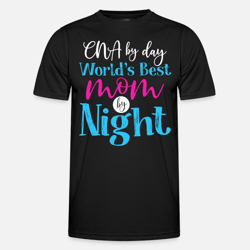 CNA bei Tag weltbeste Mutter bei Nacht Männer Funktions-T-Shirt