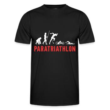 Evolution Paratriathlon Für Triathleten - Männer Funktions-T-Shirt - Schwarz - Vorne - AI Model Male 178 dark (178cm)