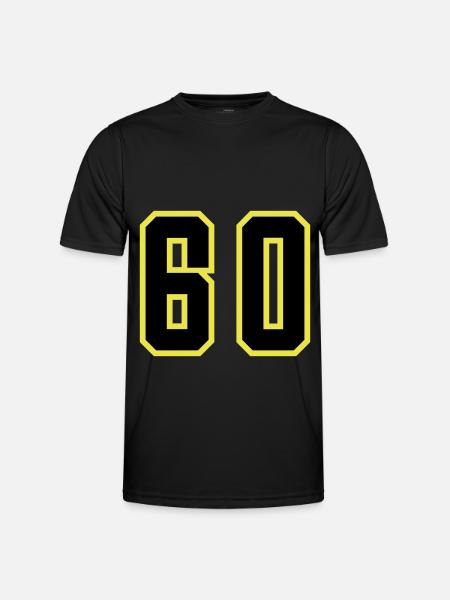 60 Zahl Trikot - Männer Funktions-T-Shirt - Schwarz