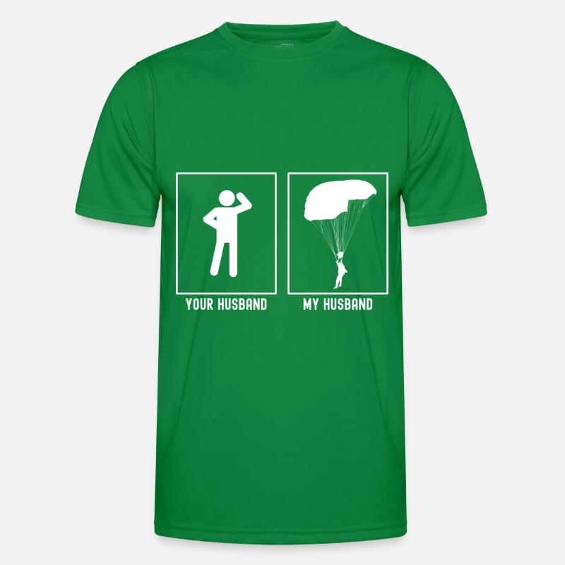 Ihr Ehemann - Mein Ehemann - Gleitschirmfliegen li Männer Funktions-T-Shirt