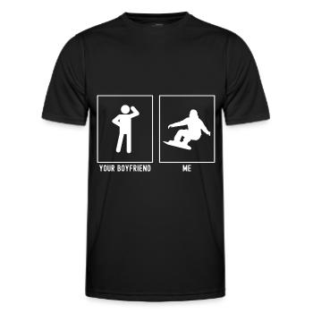 Your friend - Me - Skiing Professional Turn - Men's Functional T-Shirt - black - Front - AI Model Male 178 dark (178cm)