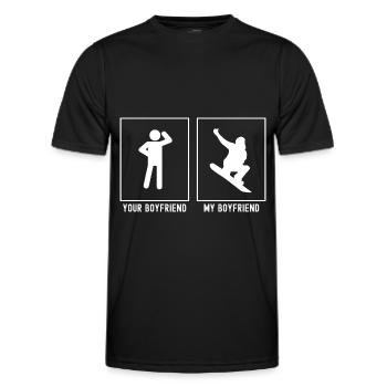 Votre ami - Mon ami - Snowboarding Thumbs ho - T-shirt sport Homme - noir - Devant - AI Model Male 178 dark (178cm)