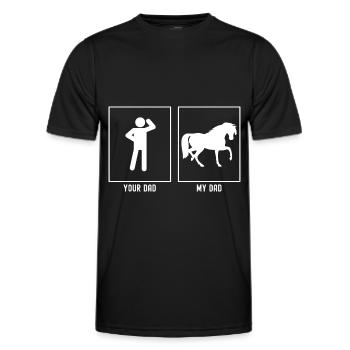 Ton Père - Mon Père - Cheval - T-shirt sport Homme - noir - Devant - AI Model Male 178 dark (178cm)