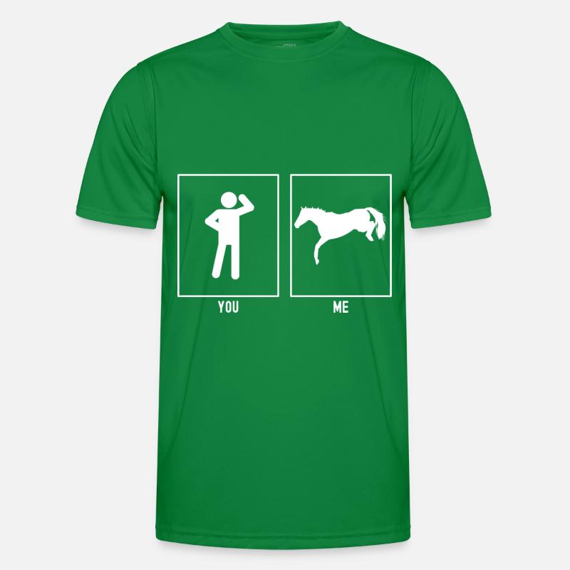 Du - Ich - Pferd fallend Männer Funktions-T-Shirt