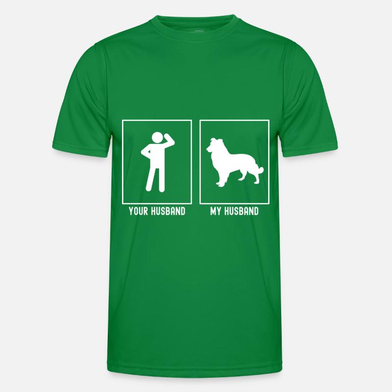 Ihr Ehemann - Mein Ehemann - Wartender Hund Männer Funktions-T-Shirt