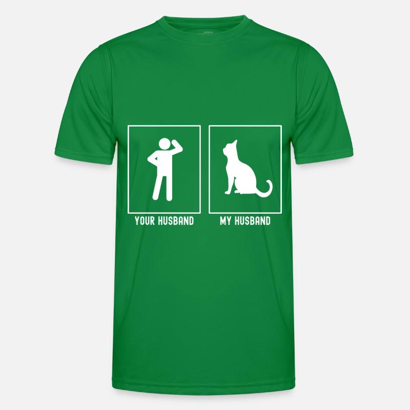 Ihr Ehemann - Mein Ehemann - Wartende Katze Männer Funktions-T-Shirt