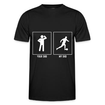 Your Father - My Father - Soccer Player Kick Illu - Men's Functional T-Shirt - black - Front - AI Model Male 178 dark (178cm)