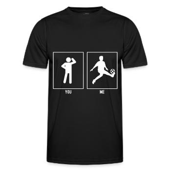 Toi - Moi - Coup de pied de football - T-shirt sport Homme - noir - Devant - AI Model Male 178 dark (178cm)