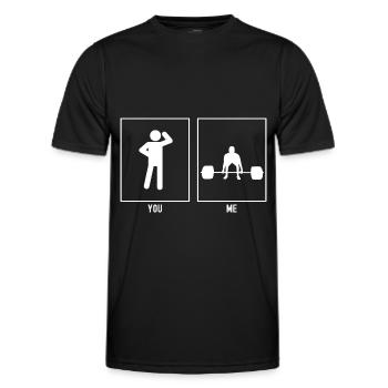 Vous - Moi - Fitness Lift - T-shirt sport Homme - noir - Devant - AI Model Male 178 dark (178cm)