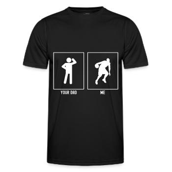 Ton père - Moi - Dribble Basketball - T-shirt sport Homme - noir - Devant - AI Model Male 178 dark (178cm)