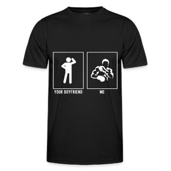 Your Friend - Me - Boxing Block Vector - Men's Functional T-Shirt - black - Front - AI Model Male 178 dark (178cm)
