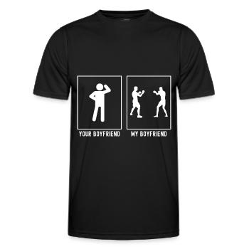 Votre ami - Mon ami - Combat de boxe - T-shirt sport Homme - noir - Devant - AI Model Male 178 dark (178cm)