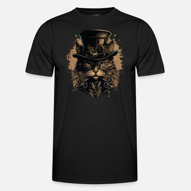 Steampunk Cat Men's Functional T-Shirt