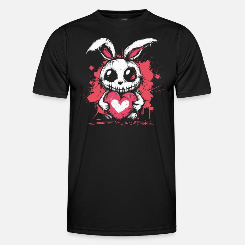 Mignon lapin effrayant T-shirt sport Homme