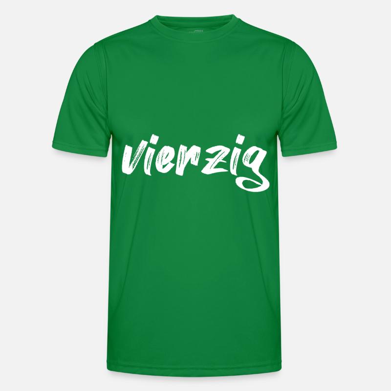 vierzig 40 Schriftzug Männer Funktions-T-Shirt