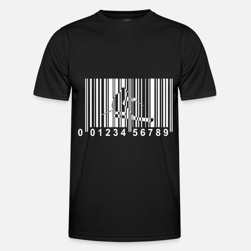 QR Code - Skifahren - (2) - Männer Funktions-T-Shirt - Schwarz