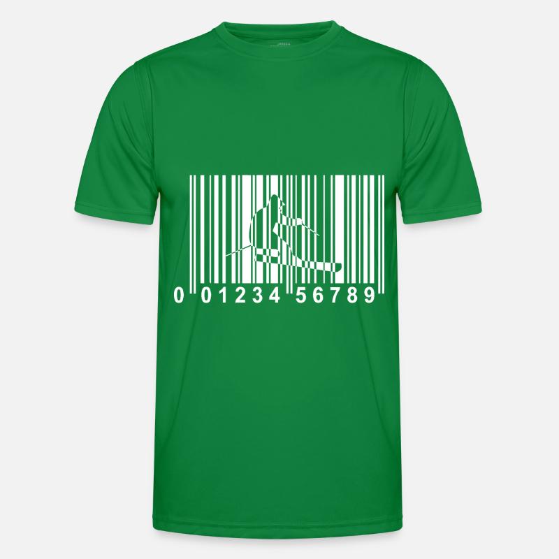 QR Code - Skifahren - (2) Männer Funktions-T-Shirt