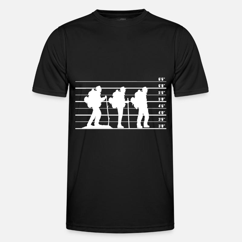 Wanderer - (3) - Männer Funktions-T-Shirt - Schwarz