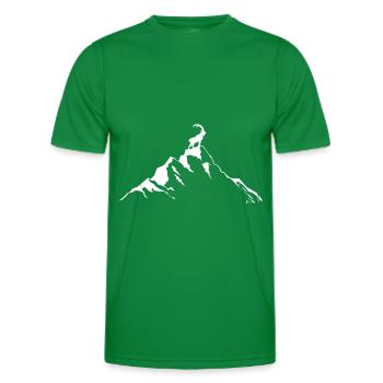 Goat - Mountain - (3) - Men's Functional T-Shirt - kelly green - Front - AI Model Male 178 dark (178cm)