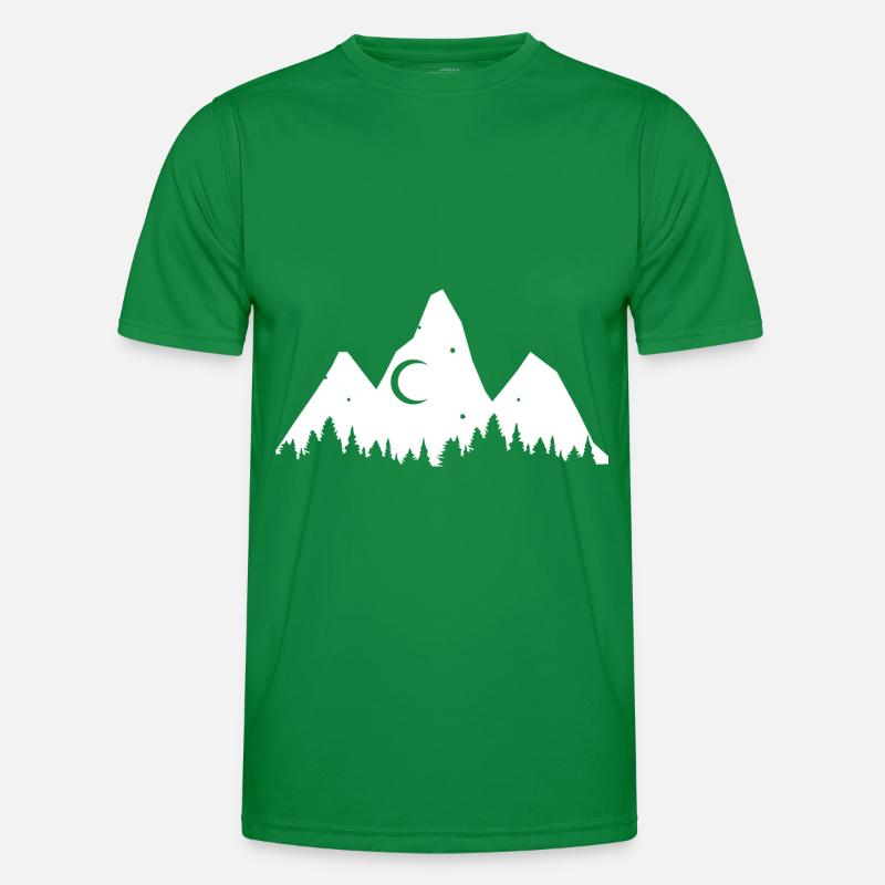 Baum - Berg - (3) Männer Funktions-T-Shirt